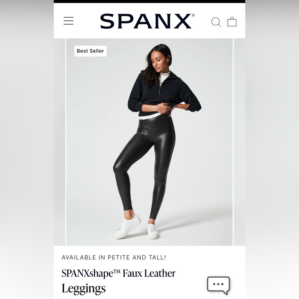 SPANXshape Faux Leather Leggings